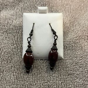 Elegant Brown Dangle Earrings